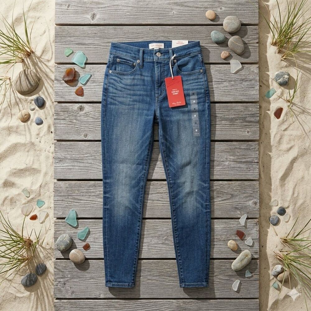 Lucky Brand Bridgette Jeans Womens 2 26 Blue High Rise Skinny Stretch NWT